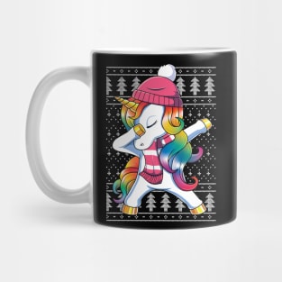 Dabbing Unicorn Ugly Christmas Sweater Xmas Dab Dance Mug